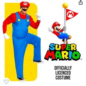 Disguise Men's Mario Deluxe Adult Costume | used only once | like new | xxl
